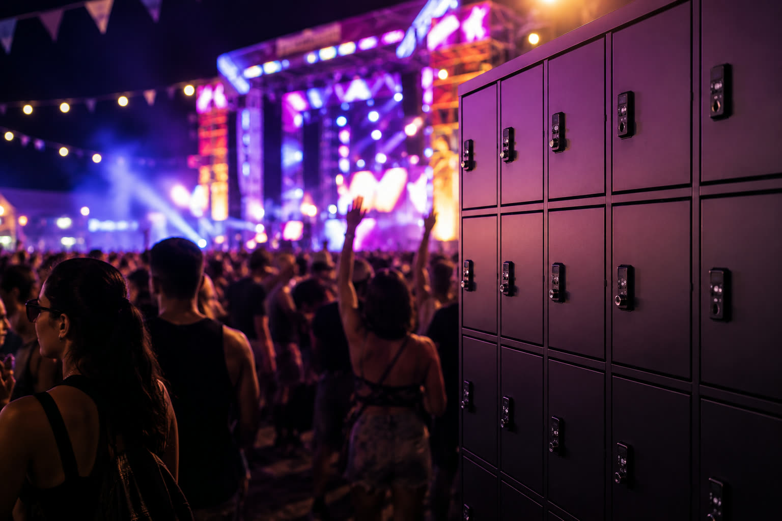 Lockers seguros en un festival
